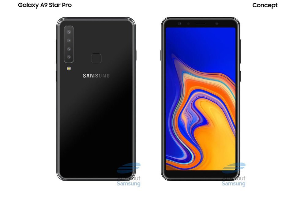 New render shows off Samsung's quad rear-camera Galaxy A9 Star Pro