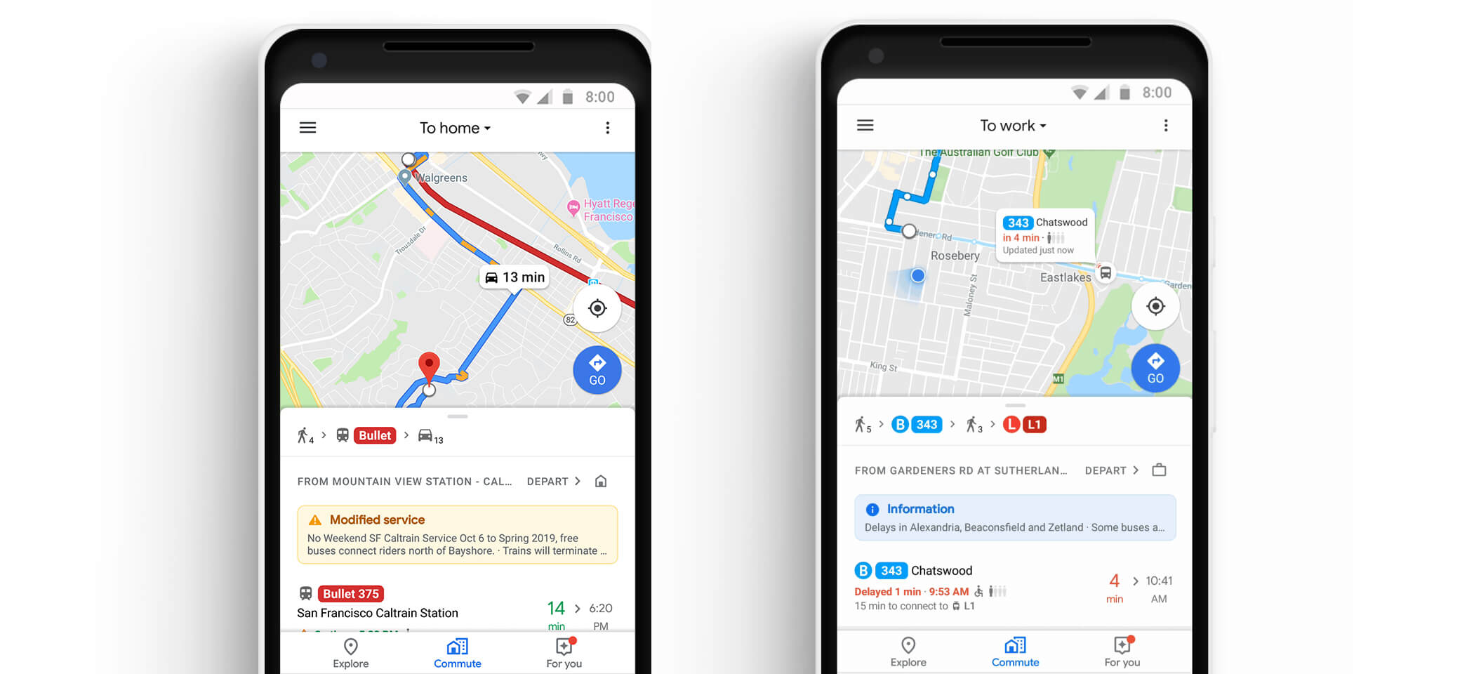 Google Maps adds new commute tab and music streaming integration