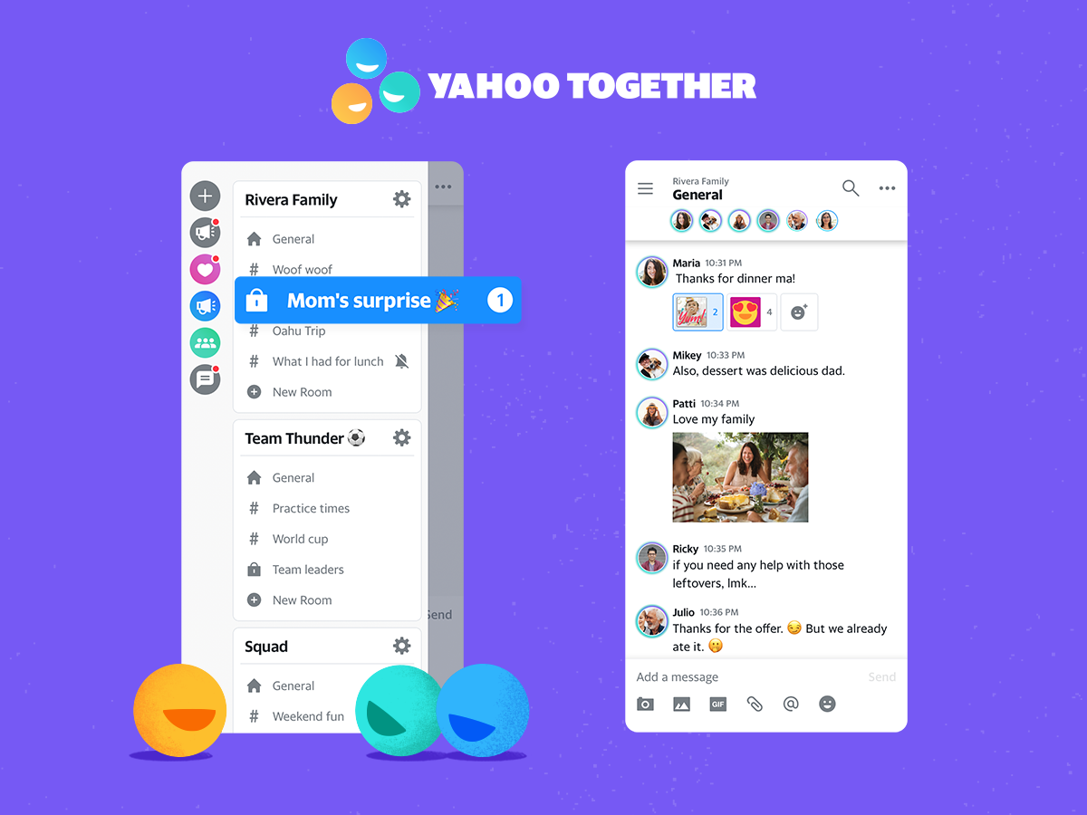 Yahoo returns to messaging with group chat app Yahoo Together