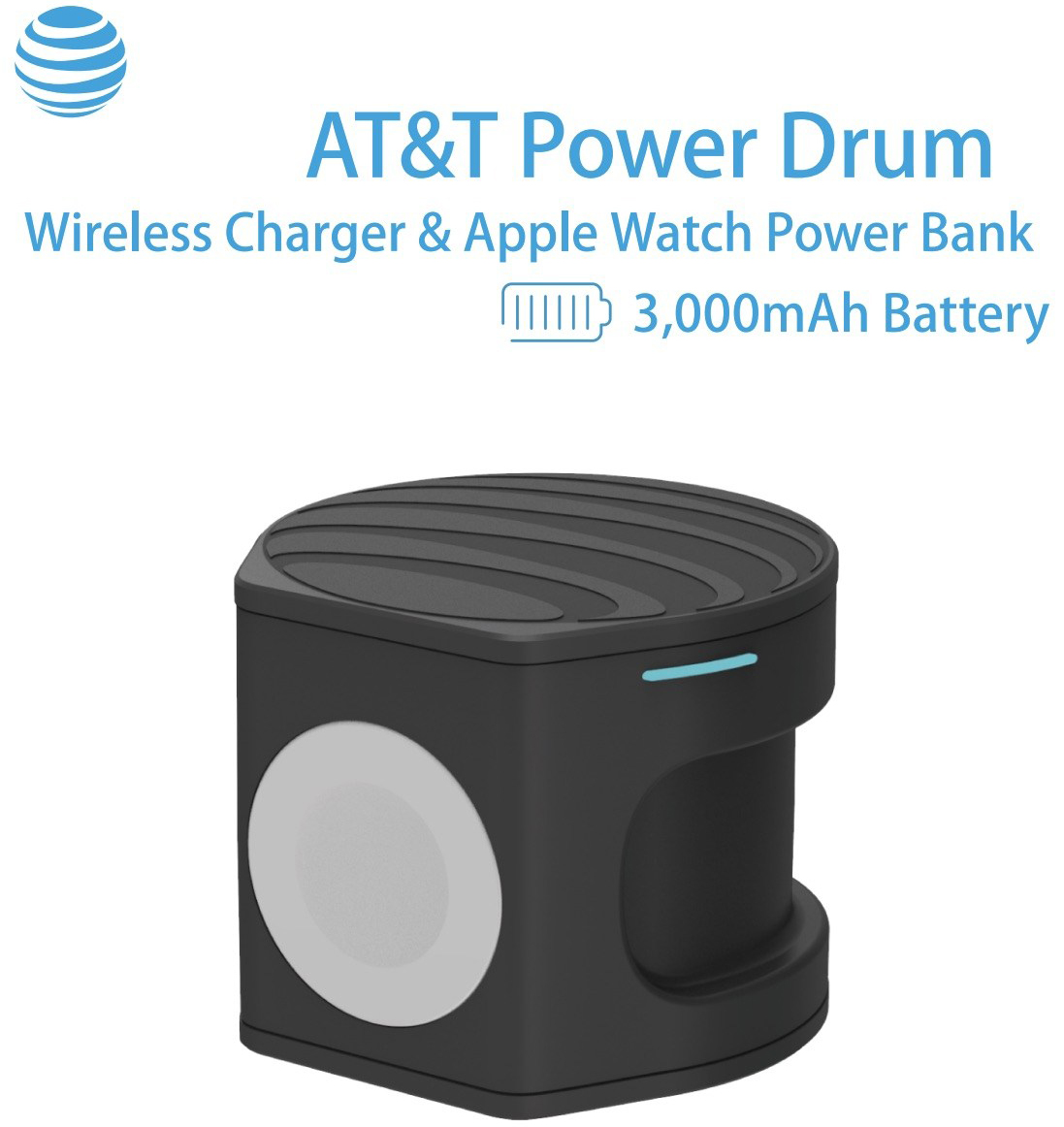 AT&T's Power Drum is a multi-purpose wireless charging solution for iPhone and Apple Watch