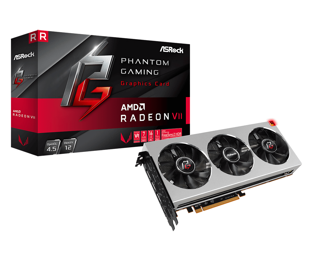 ASRock lists the Phantom Gaming X AMD Radeon VII graphics card