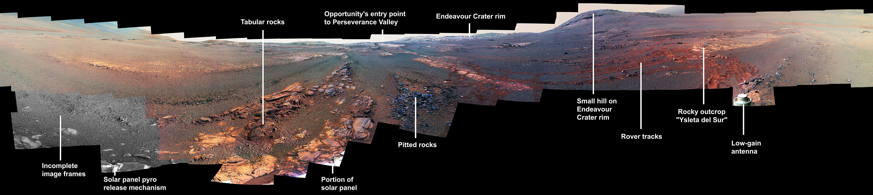 NASA publishes final Mars Opportunity rover panorama