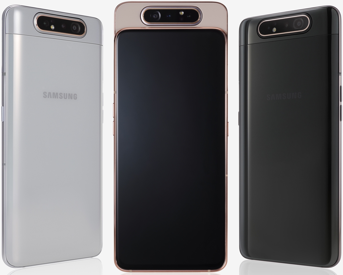 Samsung's Galaxy A80 packs a pop-up, flip-around triple camera array