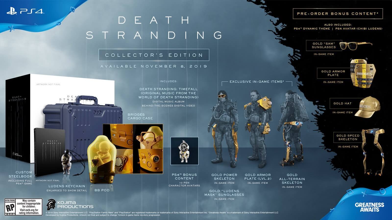 Death Stranding's Collector's Edition has been revealed, and it includes a pod with a baby inside
