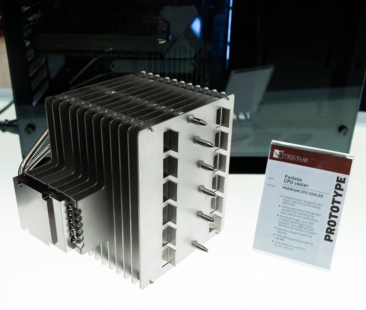 Noctua shows off 1.5kg fanless cooler that can handle high-end processors