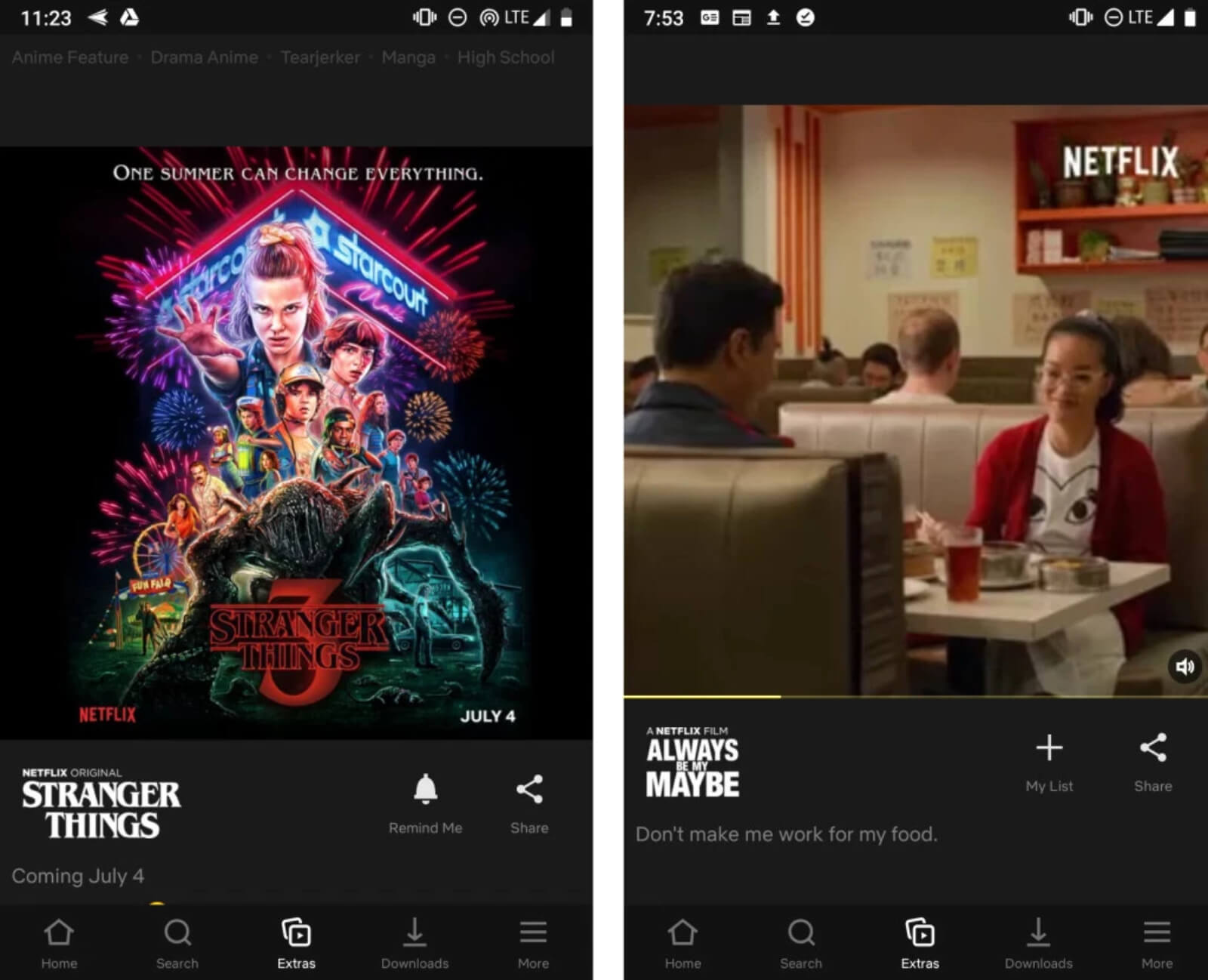 Netflix is testing Extras, an Instagram-style scrolling feed for its mobile app