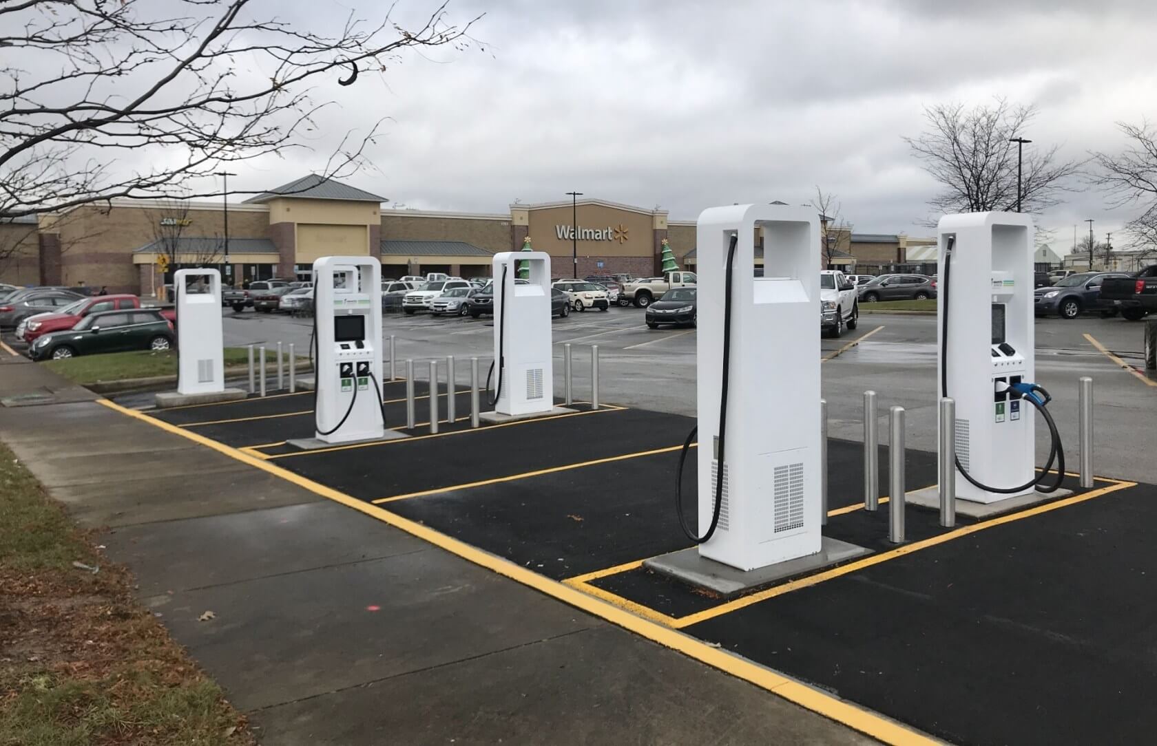 Electrify America has deployed EV charging stations across 120 Walmart locations