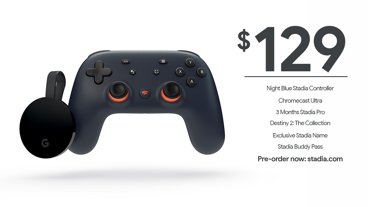 Torden Optagelsesgebyr egetræ Google Stadia now up for pre-order, launches in November at $10/mo,  requires $130 upfront | TechSpot