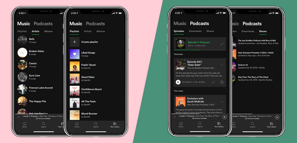 Spotify rolls out new Your Library to showcase podcasts