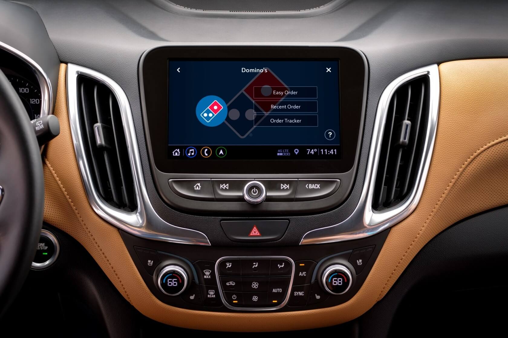 Chevy and Dominos have partnered up to let you order pizza directly from your car