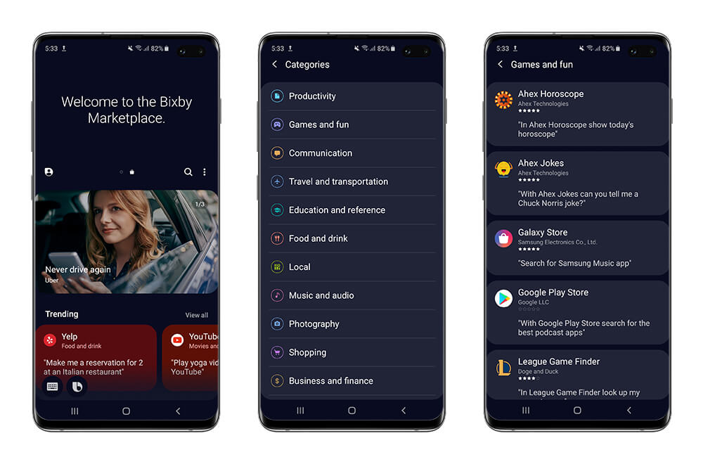 Samsung's Bixby Marketplace is live in the U.S. and Korea