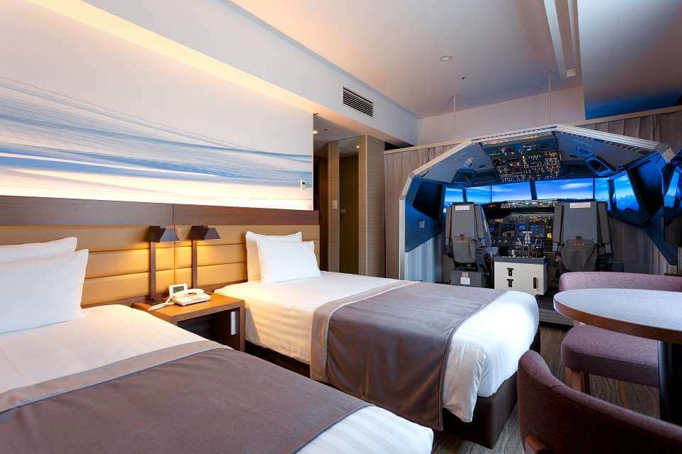 Tokyo hotel installs flight simulator in guest room