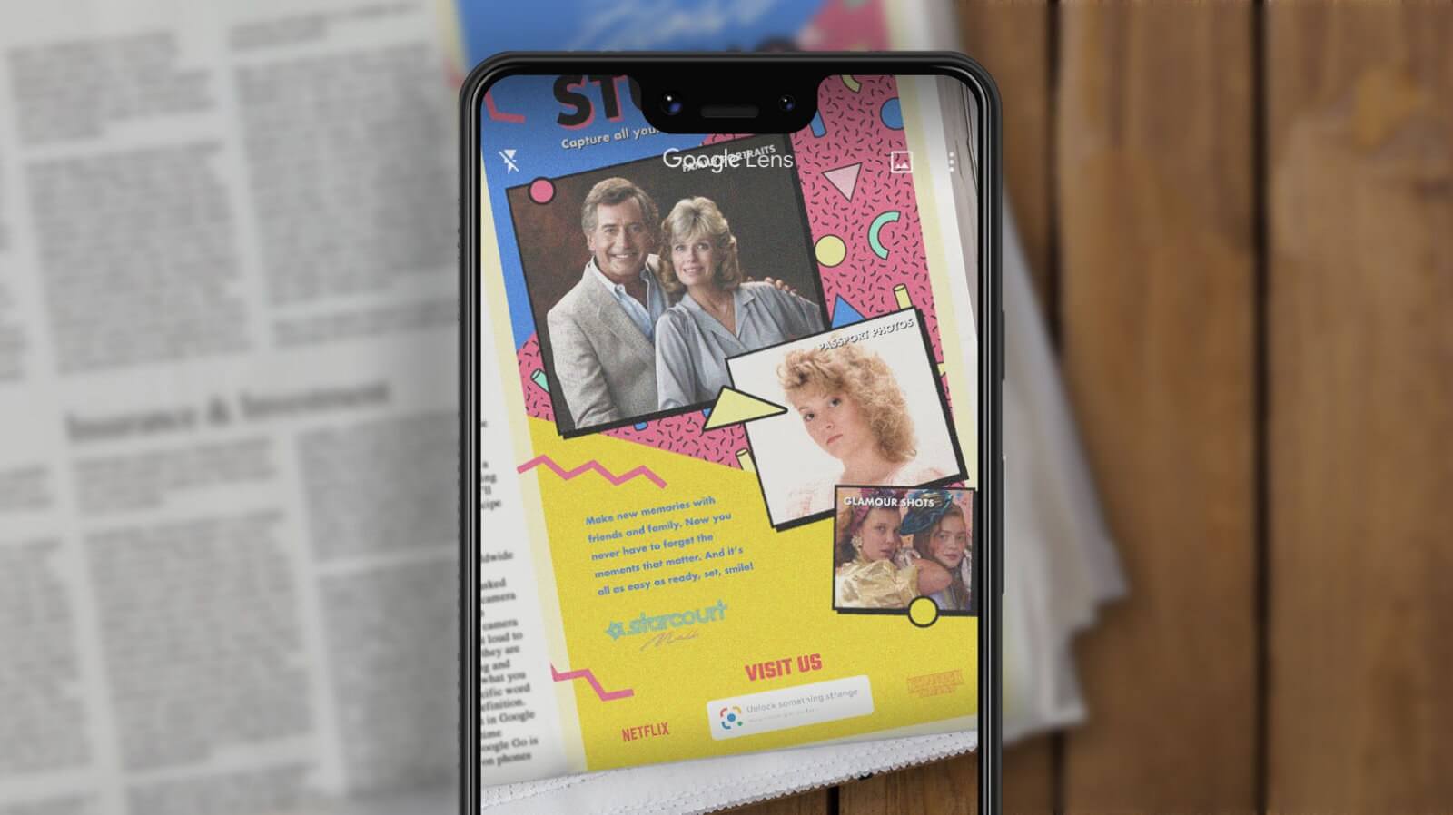 Google Lens AR shows Stranger Things 3 newspaper ads in all their 80s glory