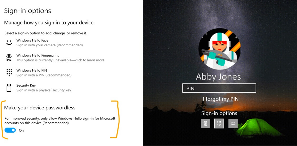 Microsoft brings passwordless sign-in option to Windows 10 preview