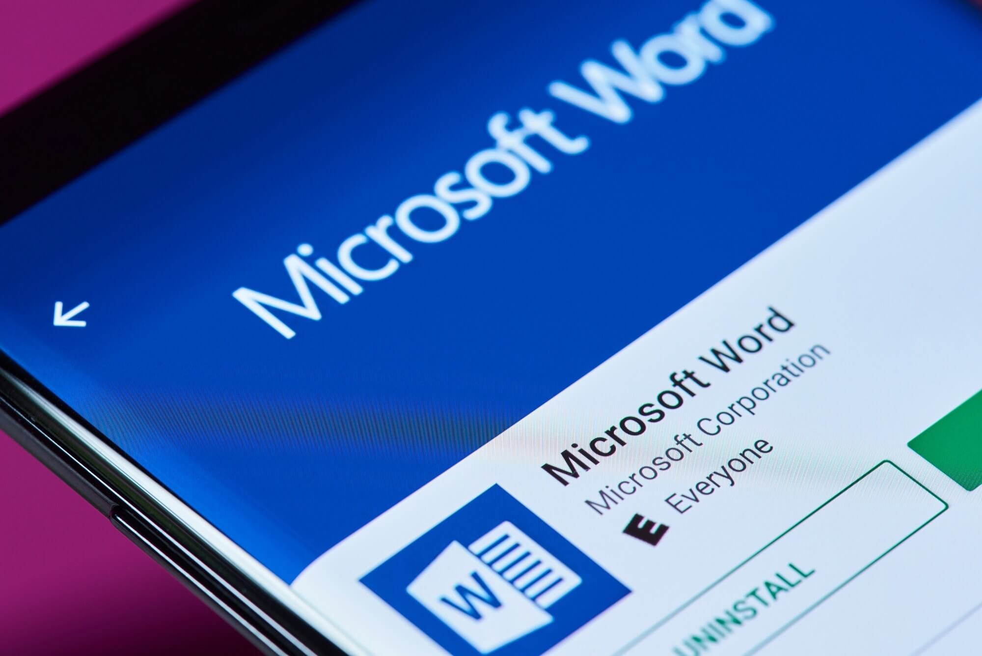 Microsoft Word has now been installed over one billion times on Android devices