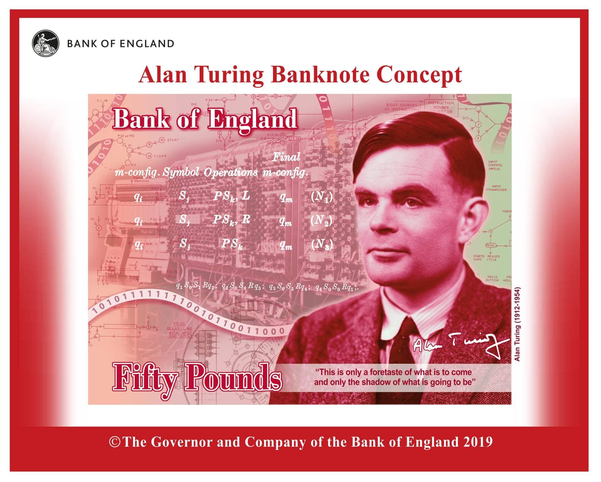 Alan Turing to appear on new £50 note