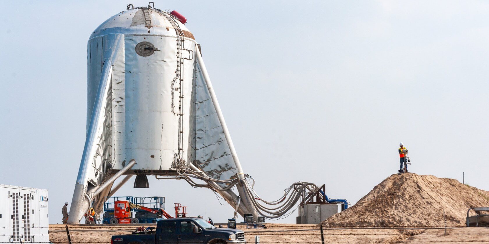 SpaceX aborts 'Starhopper' test launch following methane vent fire