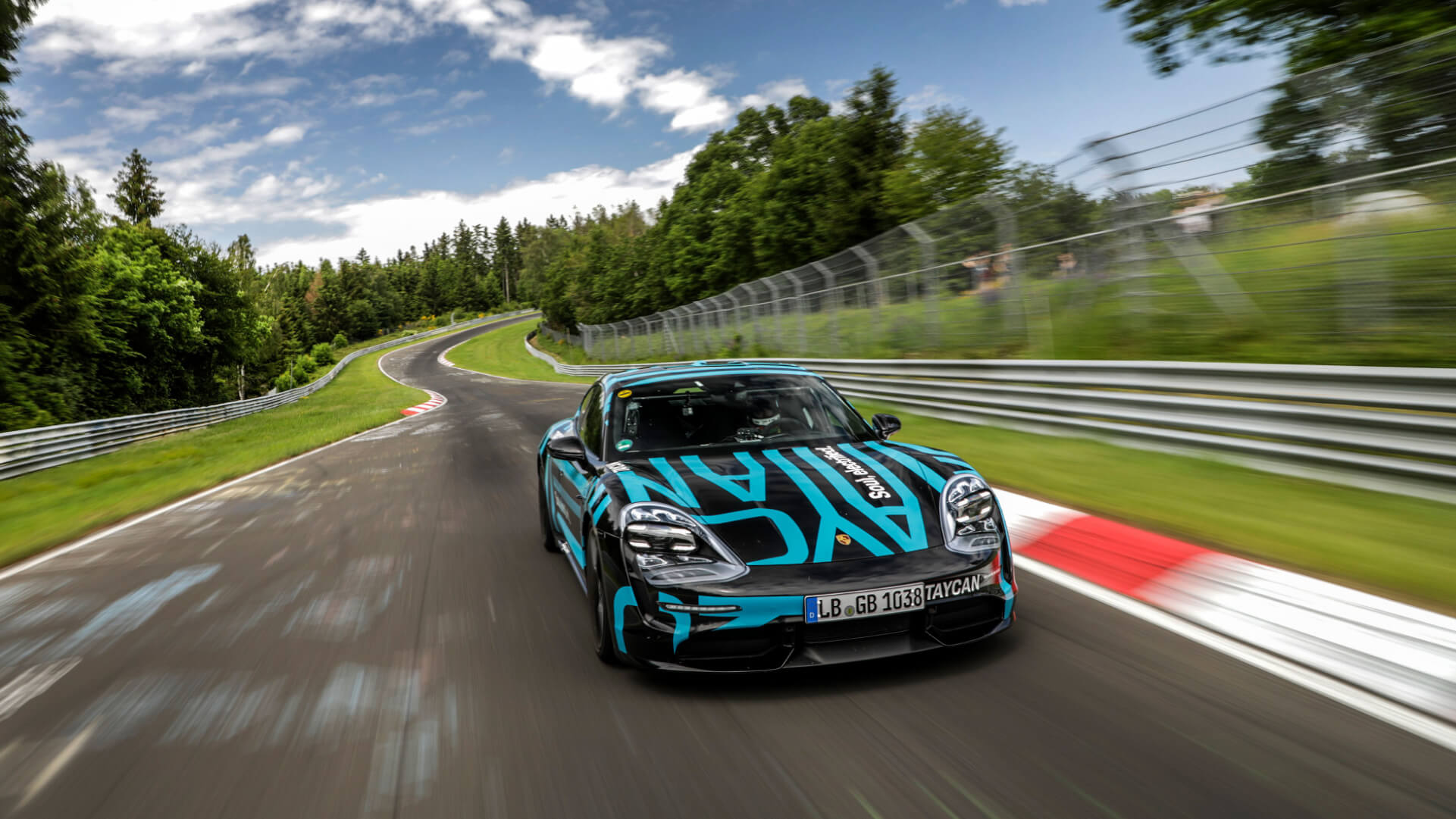 Porsche Taycan becomes the fastest four-door EV to lap the Nurburgring racetrack