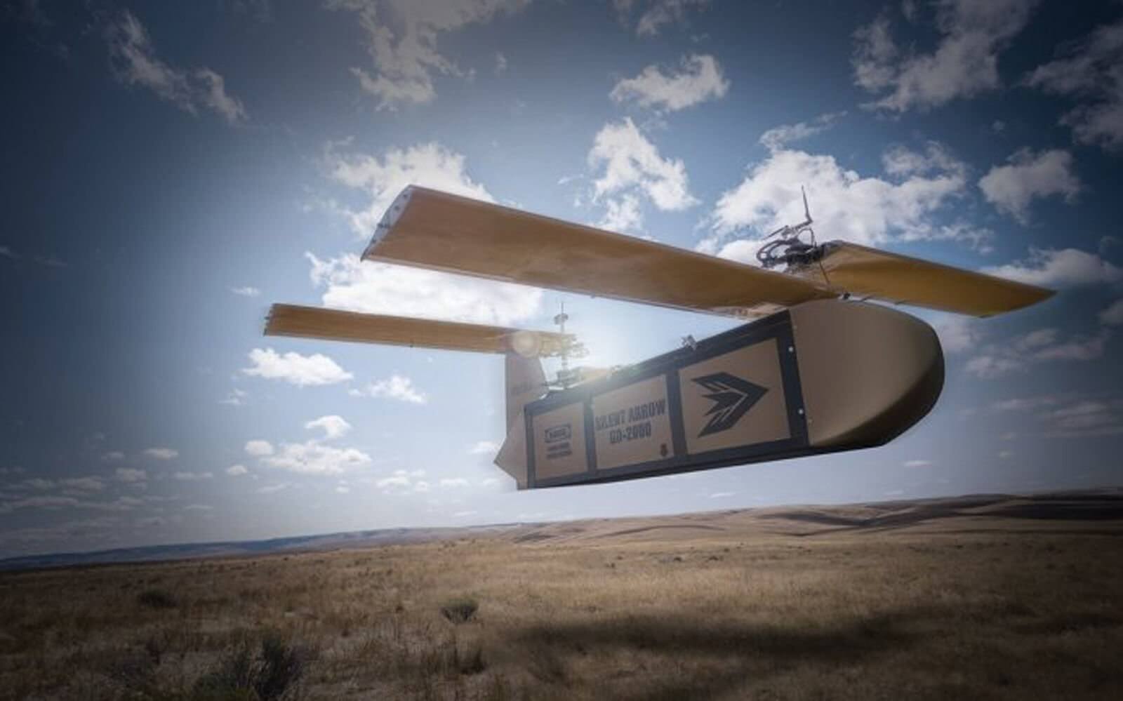 This one-ton glider delivery drone is designed for battlefield cargo drops