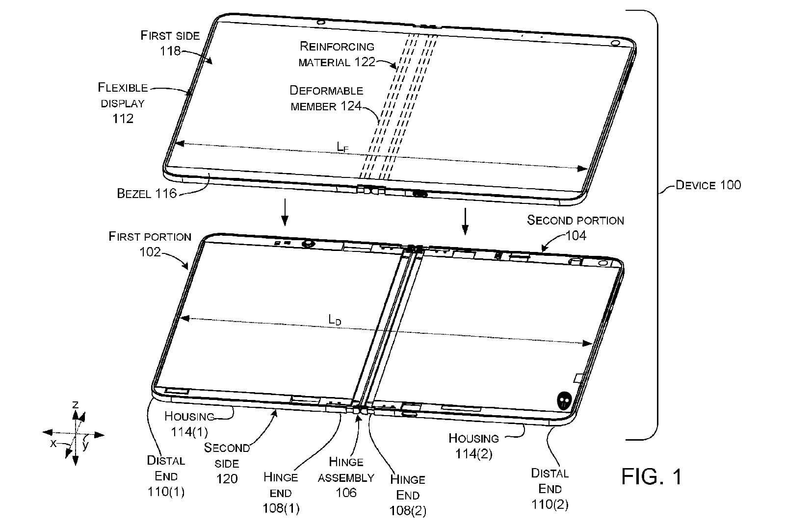 Microsoft patent describes a folding-screen device with a liquid-filled hinge