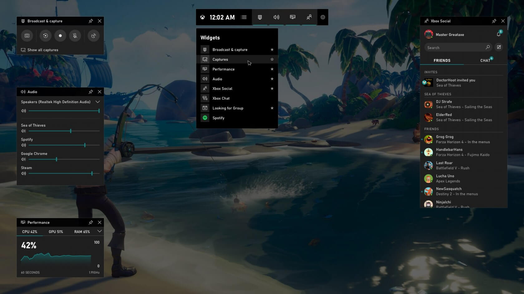Windows 10 game bar gains a frame rate counter and achievement overlay