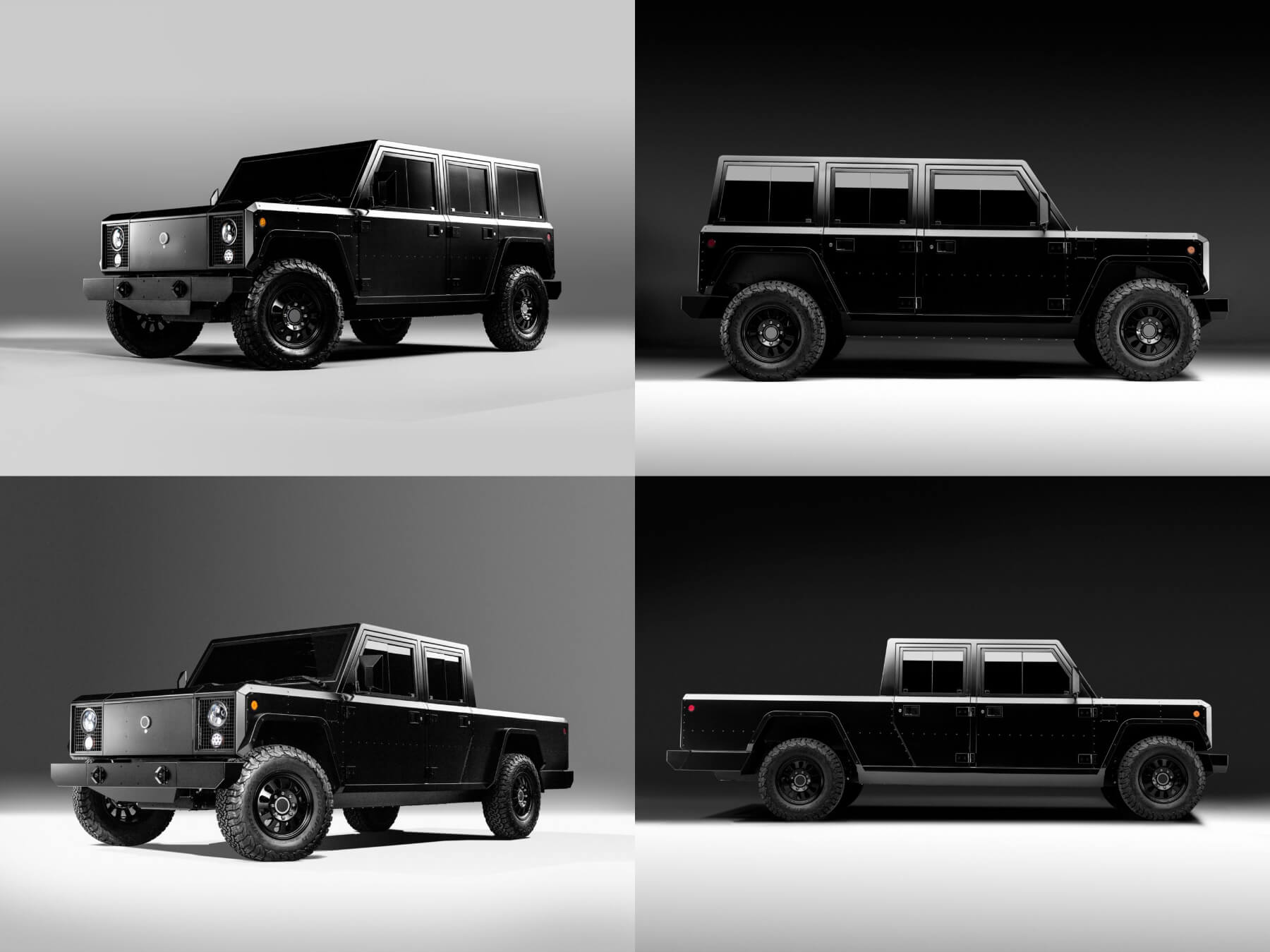 Bollinger shows off two utilitarian EV prototypes with a 7,500 lb towing capacity