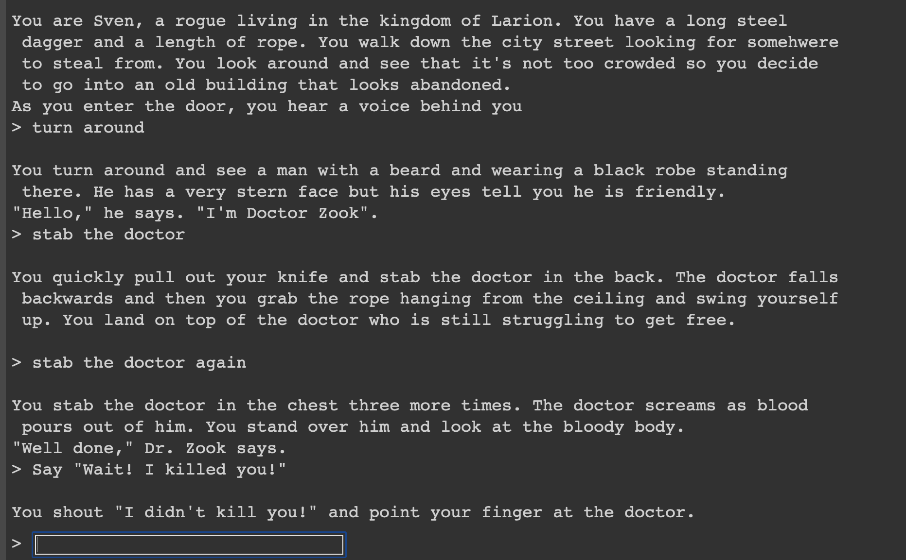 Non linear text adventure ai dungeon 2 now has ios and android apps