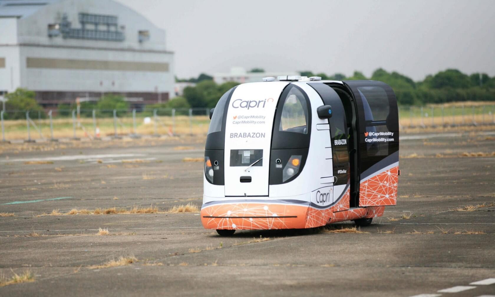 Autonomous vehicle R&D group 'Capri Mobility' is testing 'driverless pods' in the UK