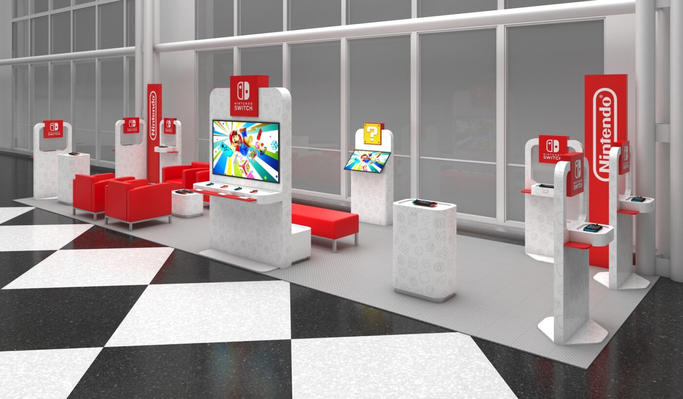 Nintendo is launching pop-up Switch demo lounges at select US airports