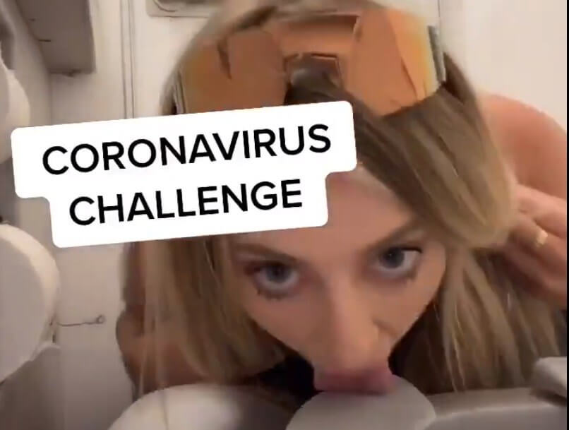 TikTok star licks plane toilet seat for coronavirus challenge