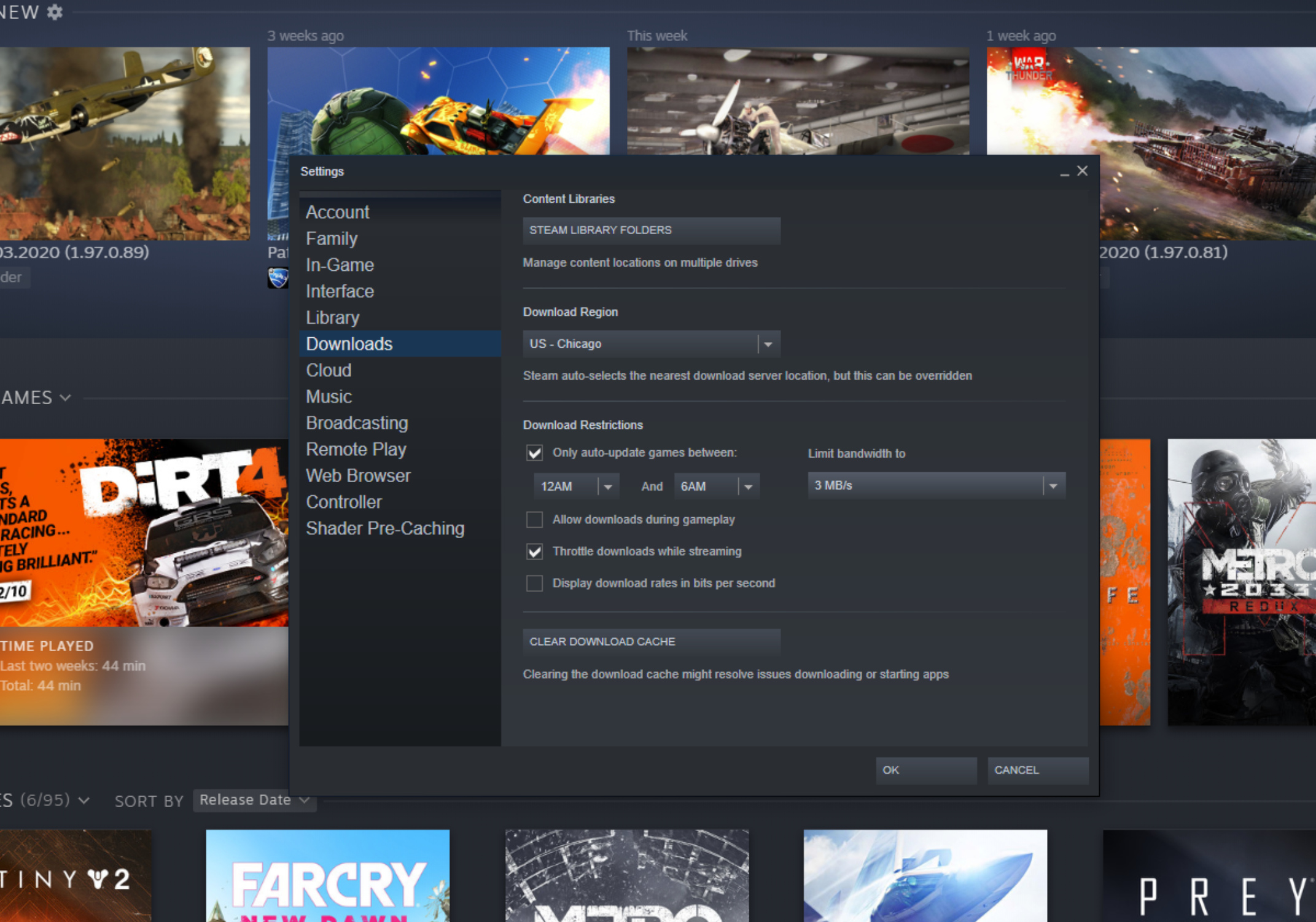 Steam download system updated