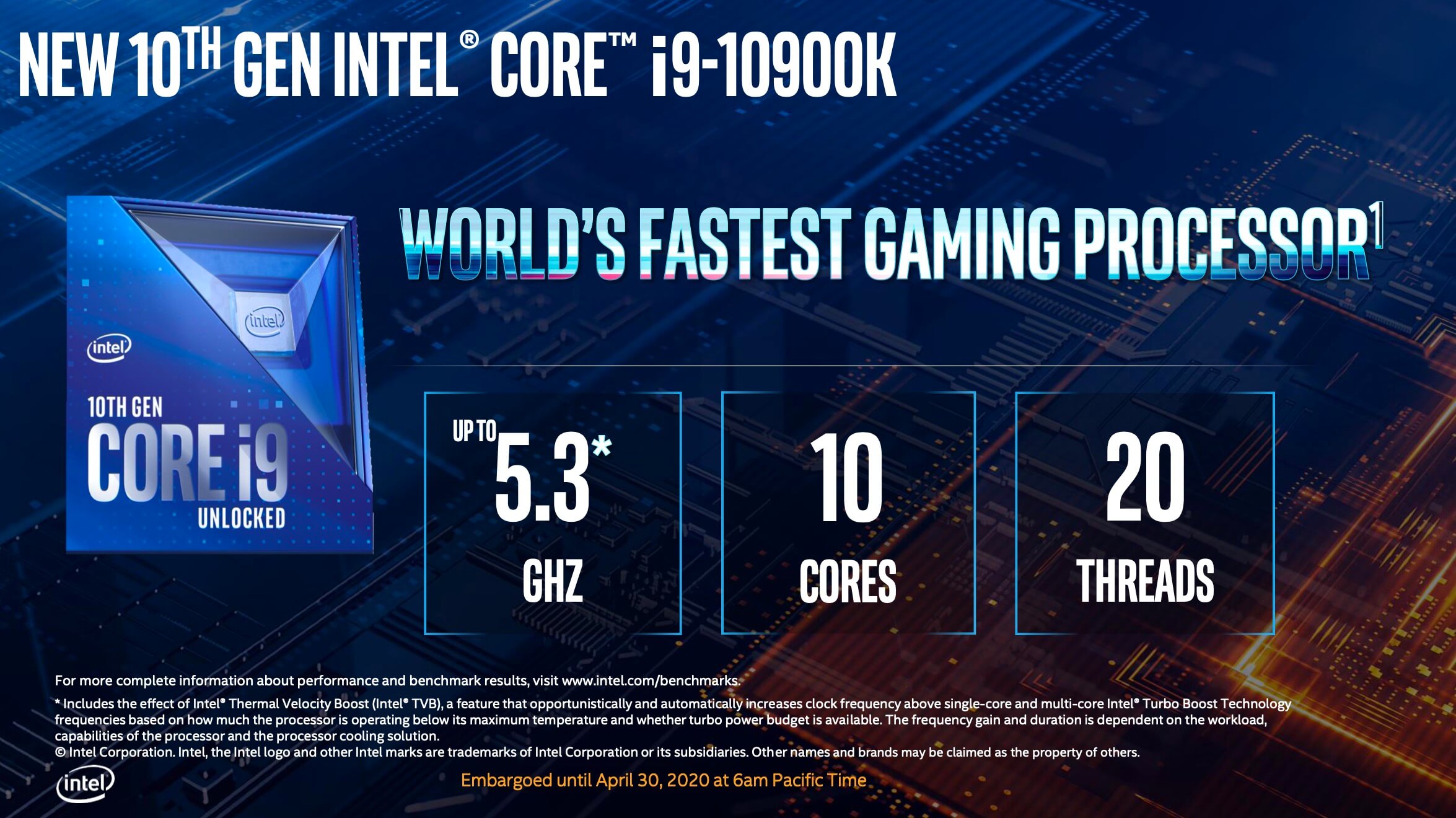 Intel Core i9-10900K is official, boosting up to 5.3 GHz; Core i7