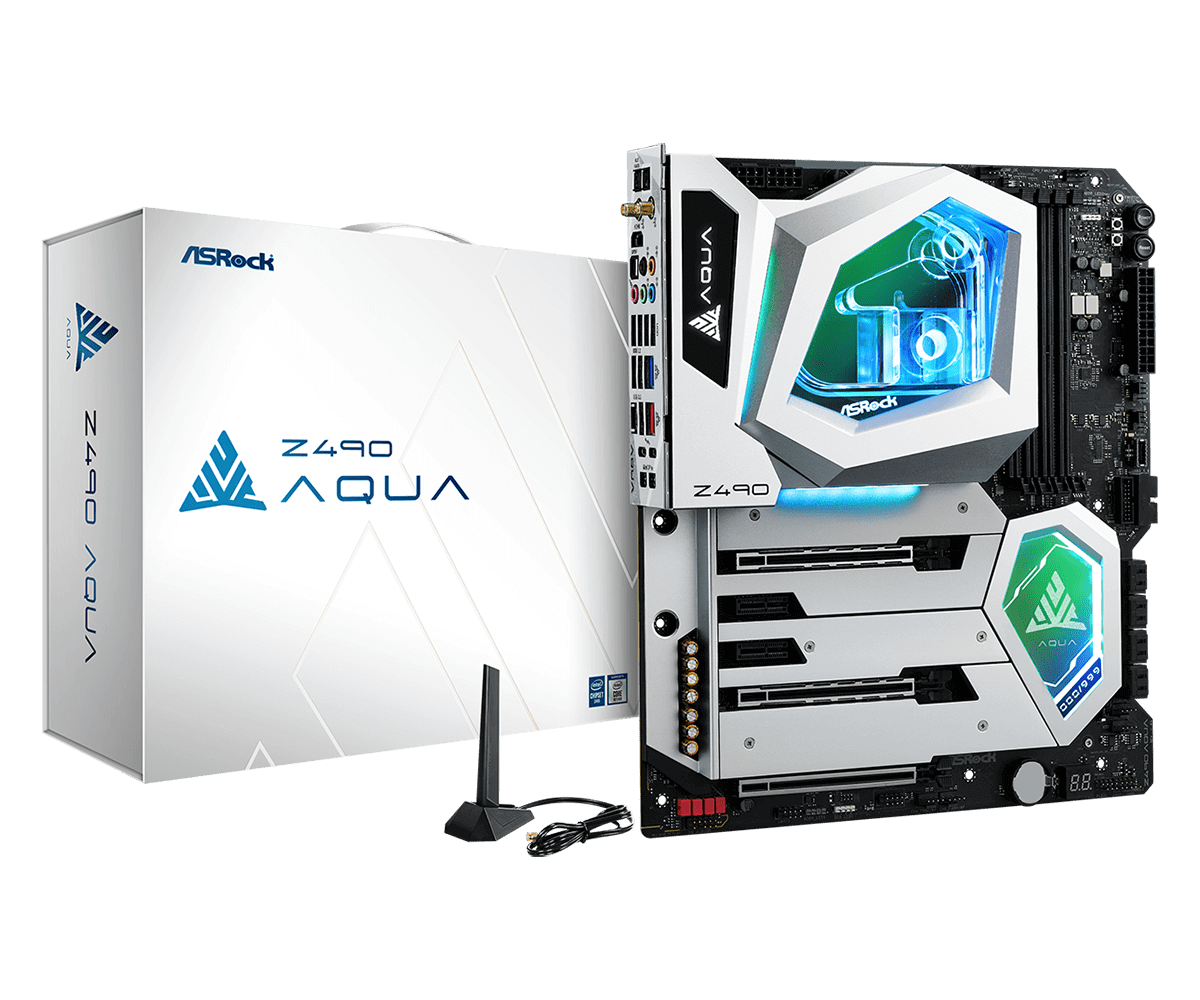 Check out ASRock's $1,100 Z490 Aqua mobo: water cooling, OLED display, and limited to 999 units