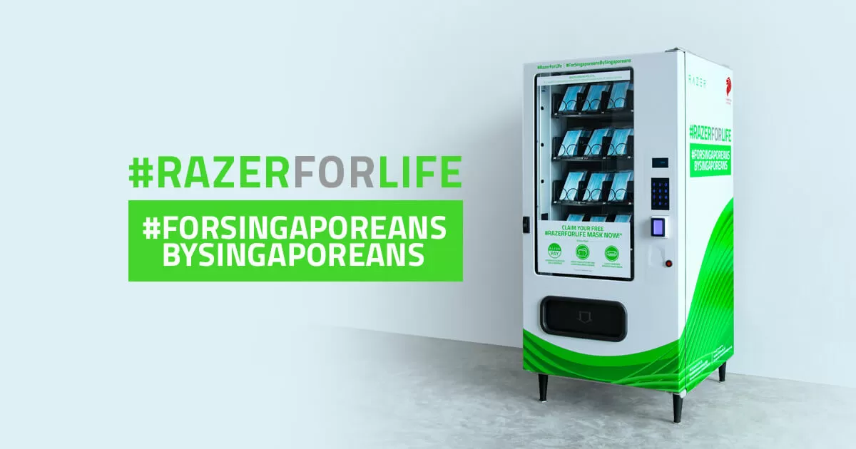 Razer is making face masks free to all Singapore residents via vending machine