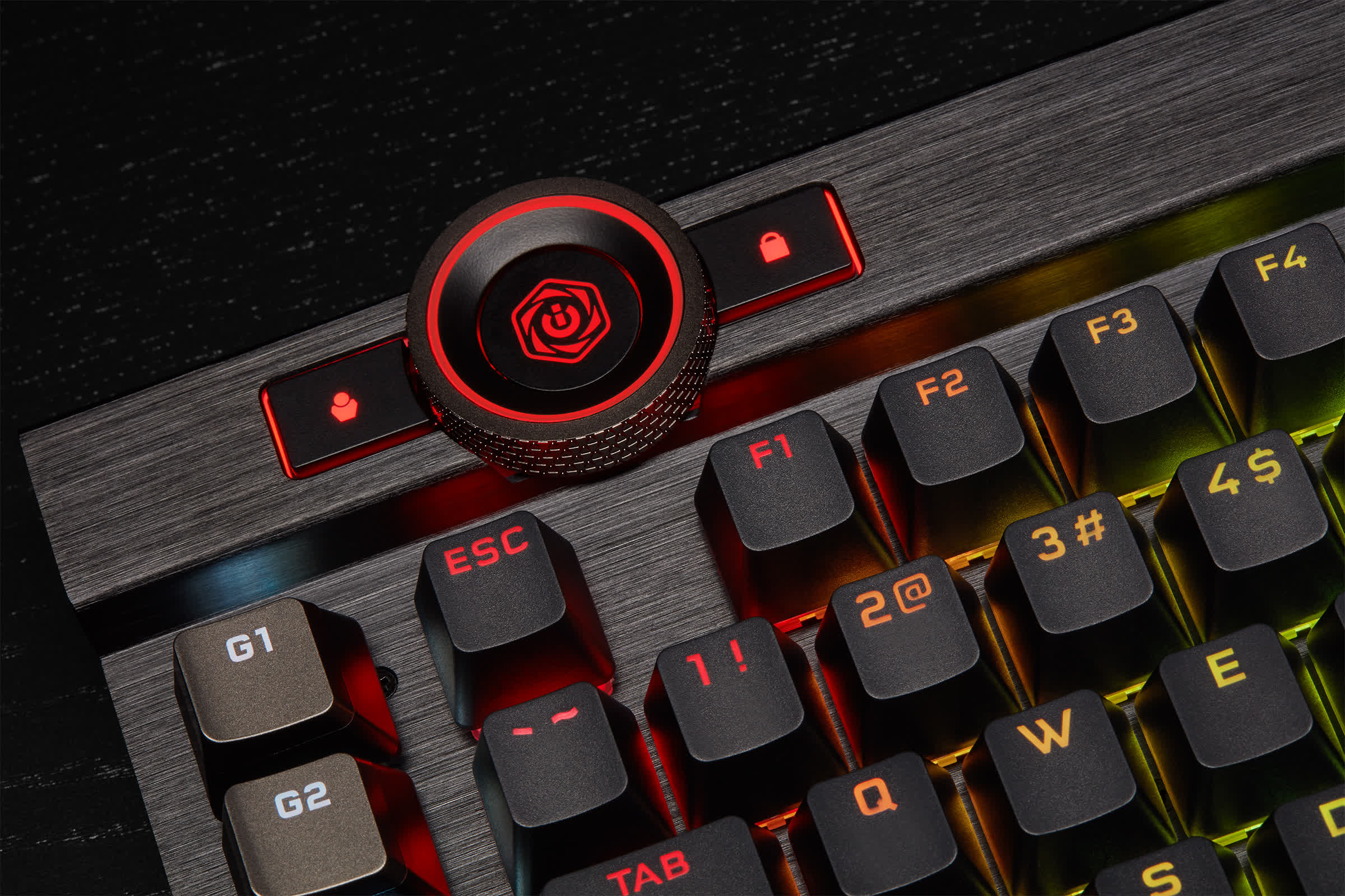 Corsair's K100 RGB mechanical gaming keyboard is loaded with bells and whistles