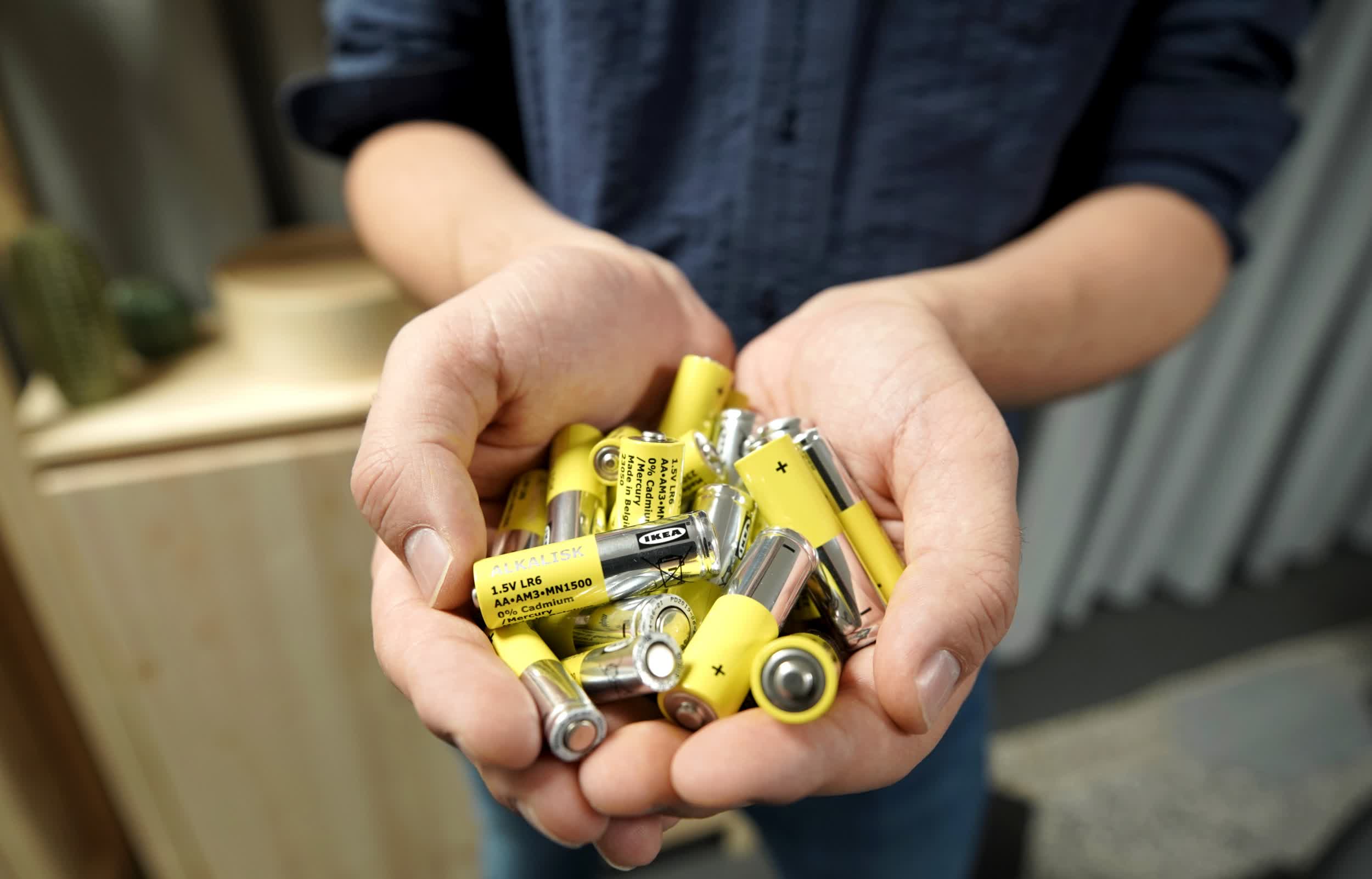 Ikea, which sold 300 million alkaline batteries last year, will stop offering them in 2021