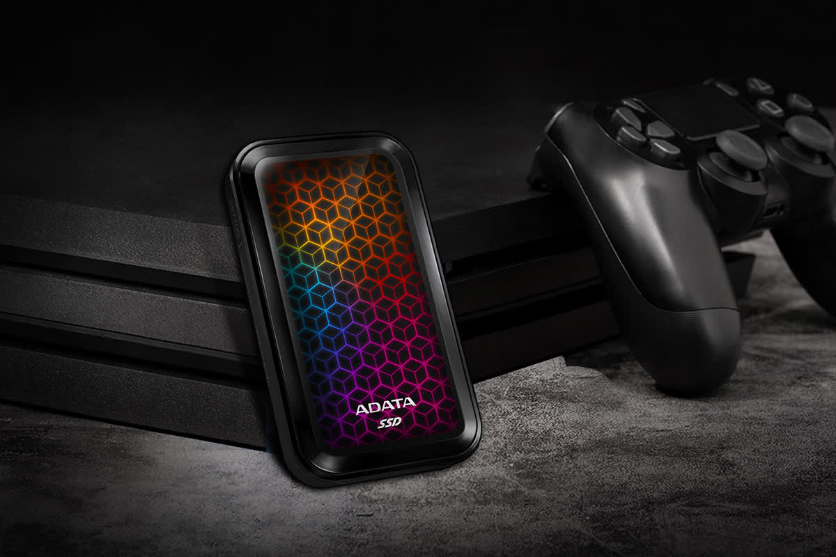 Adata's SE770G is a portable gaming SSD with RGB