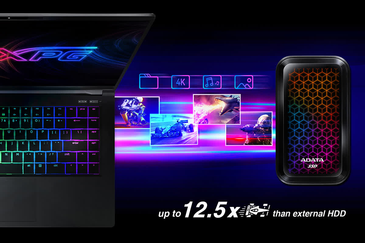 Adata S Se770g Is A Portable Gaming Ssd With Rgb