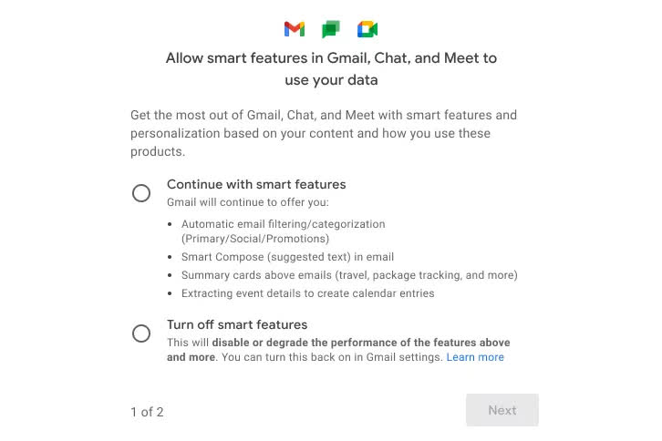Google will soon let you opt-out of Gmail's data-collecting 'smart features'