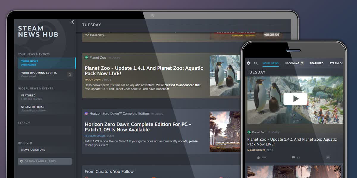 Steam's personalized News Hub has officially arrived