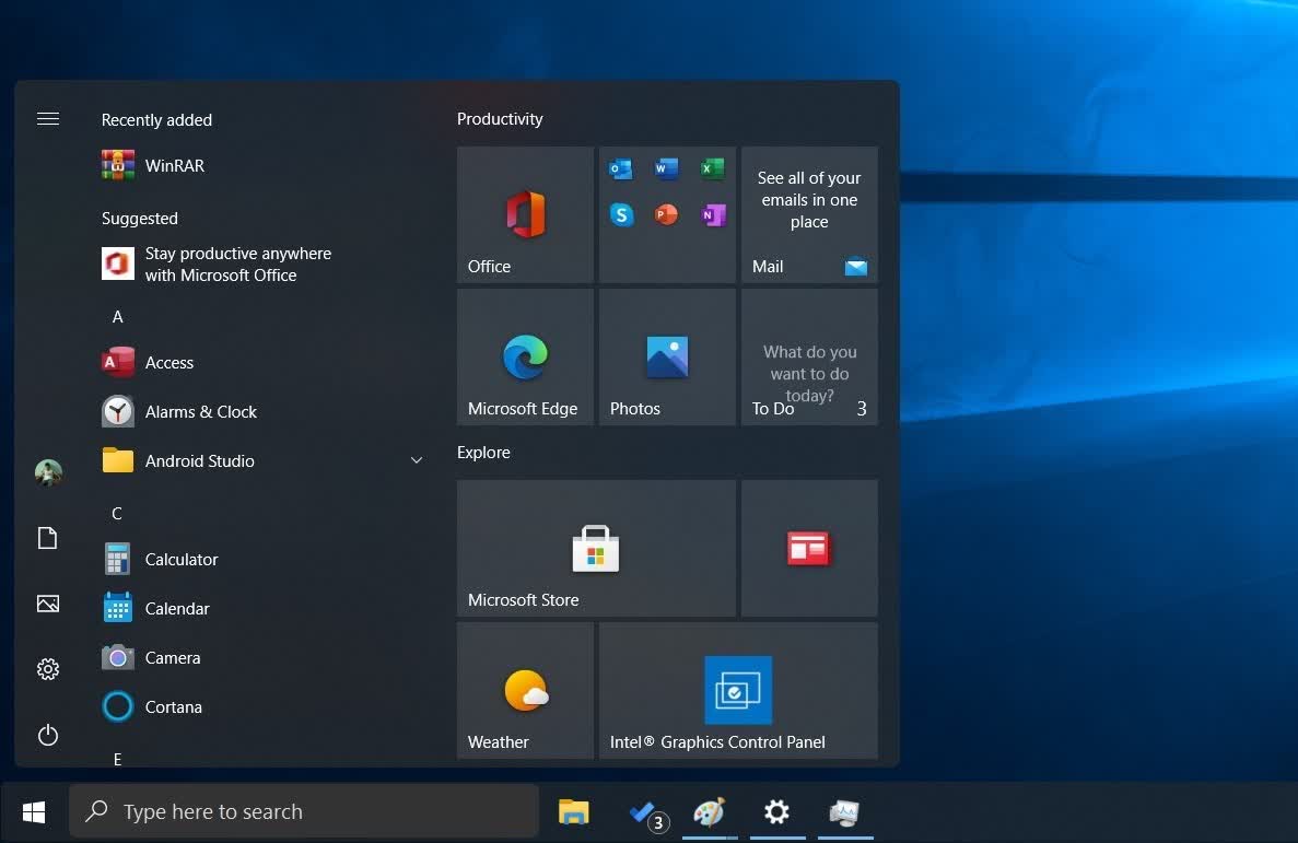 how to center the start menu and taskbar on windows 10