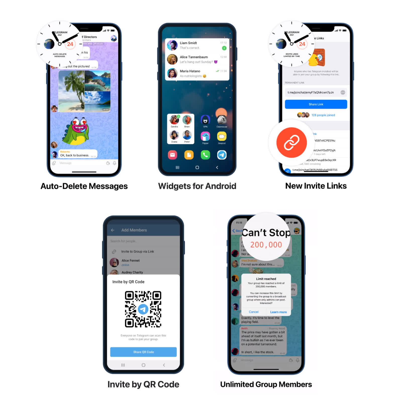 Telegram gets auto-deleting messages, expiring invite links and more in latest update