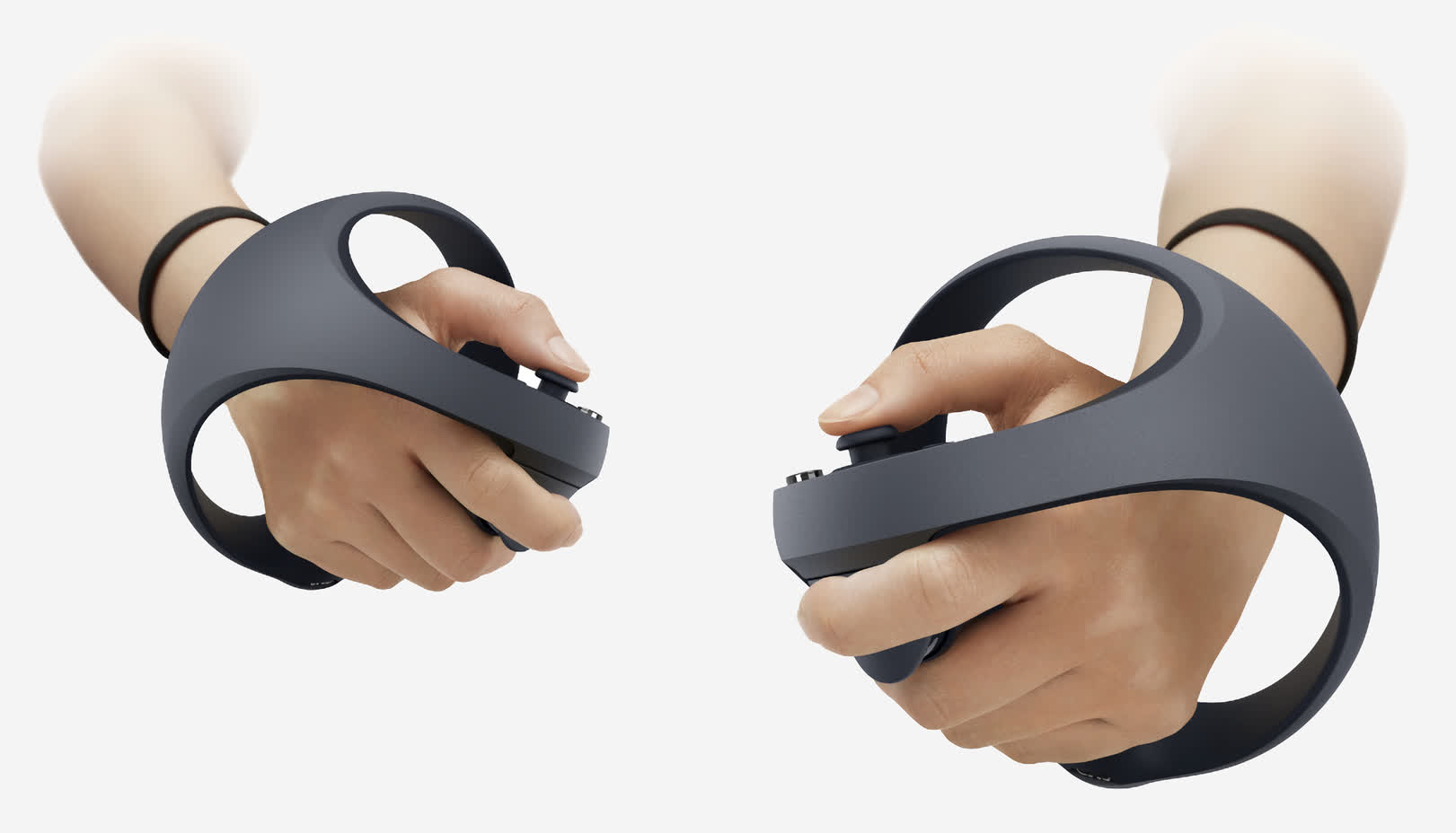 Sony showcases the controllers for its PlayStation 5 virtual reality system