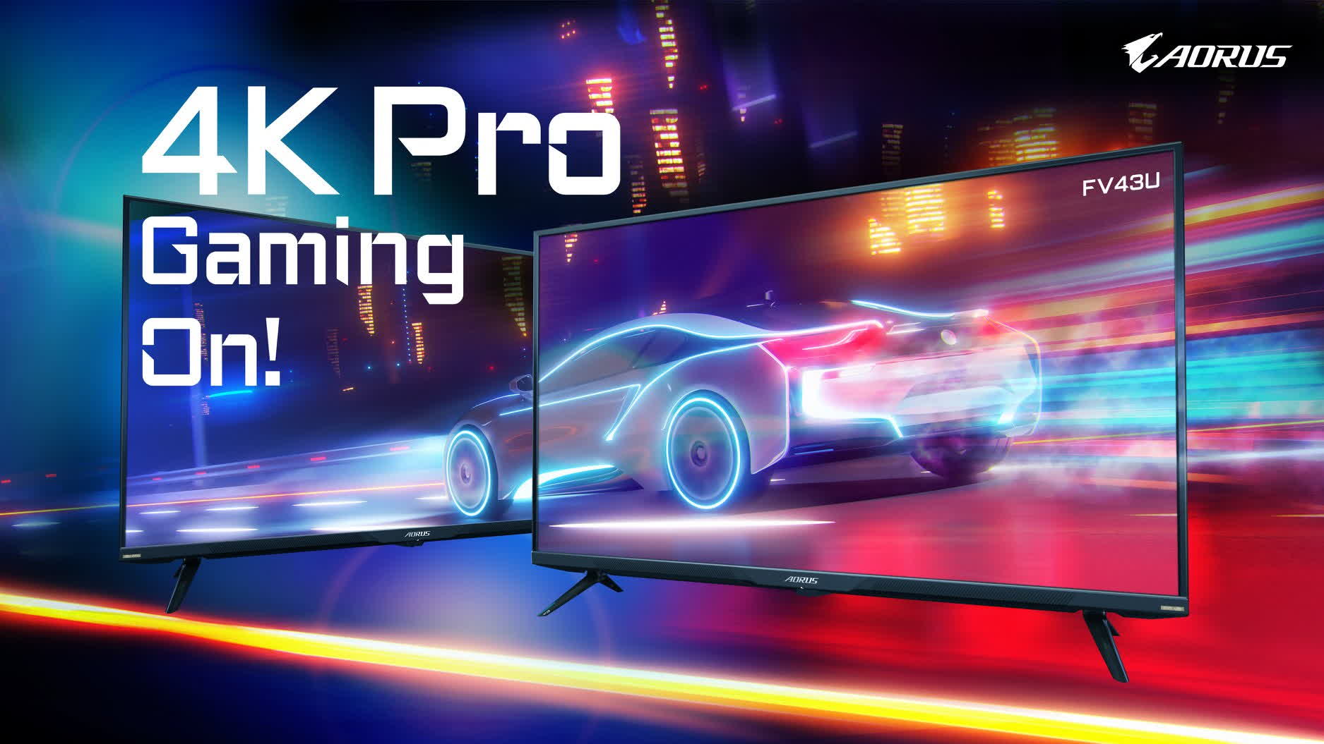 Gigabyte's Aorus FV43U gaming monitor is a 43-inch, 4K