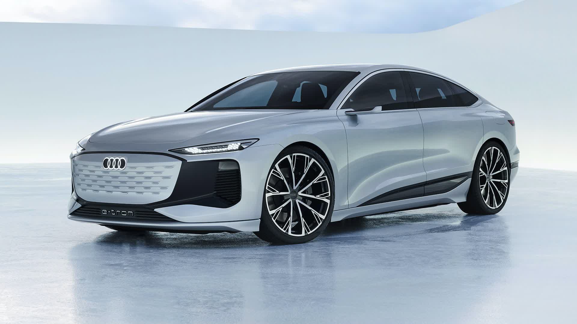 The Audi A6 e-tron concept can project video games with its headlights