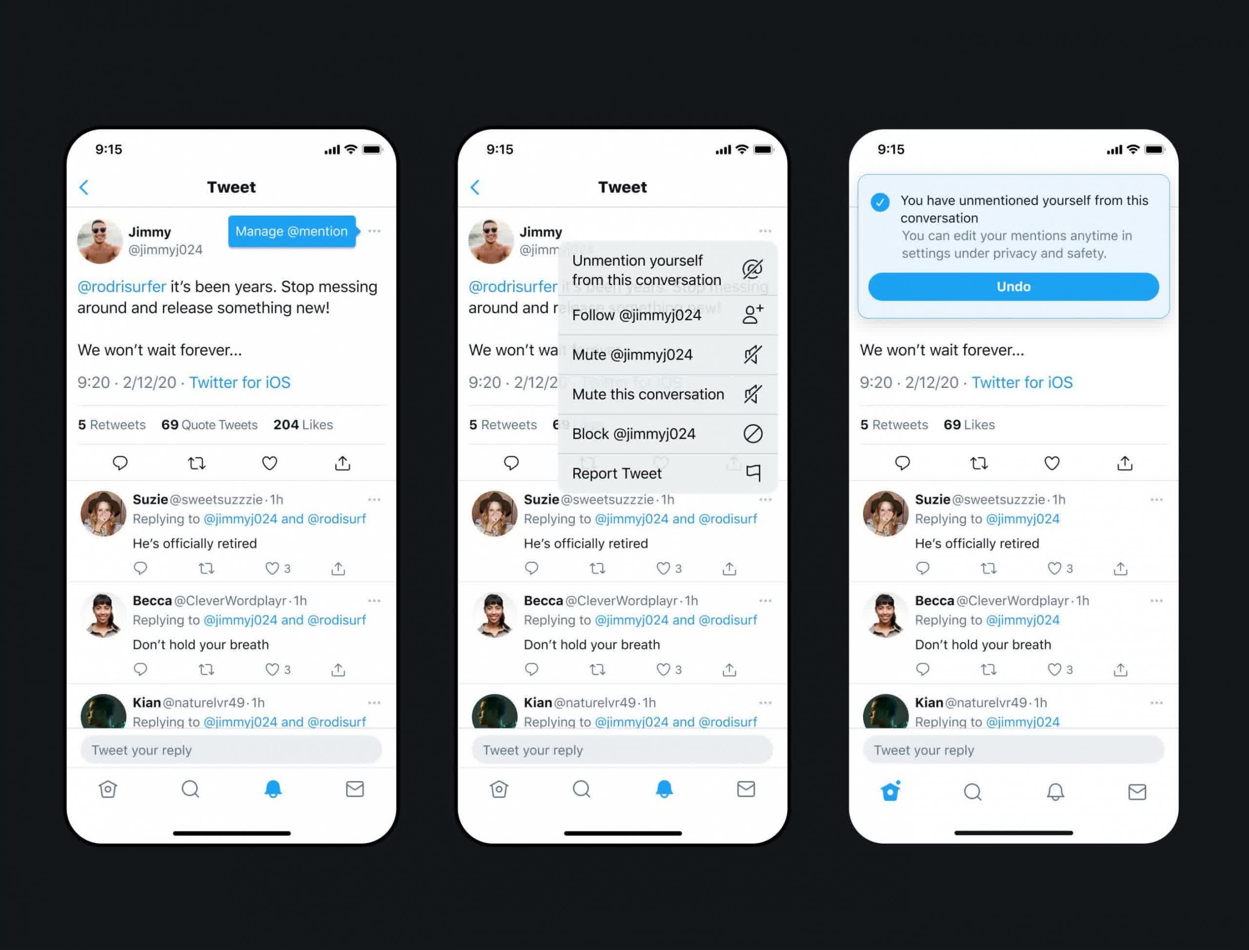 Twitter might implement an &039;unmention&039; function for users...