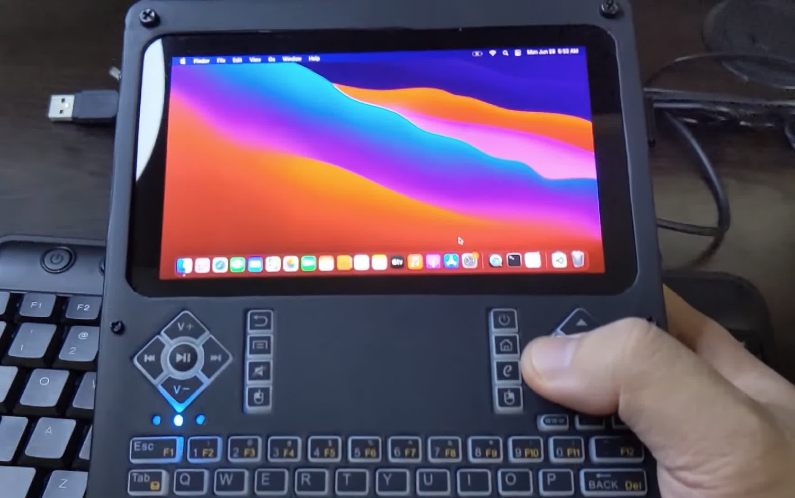 Someone Hackintoshed macOS Big Sur onto a custom-built handheld computer