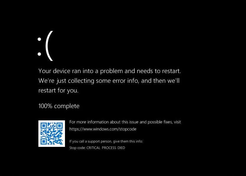 Microsoft has turned the Blue Screen of Death black in Windows 11