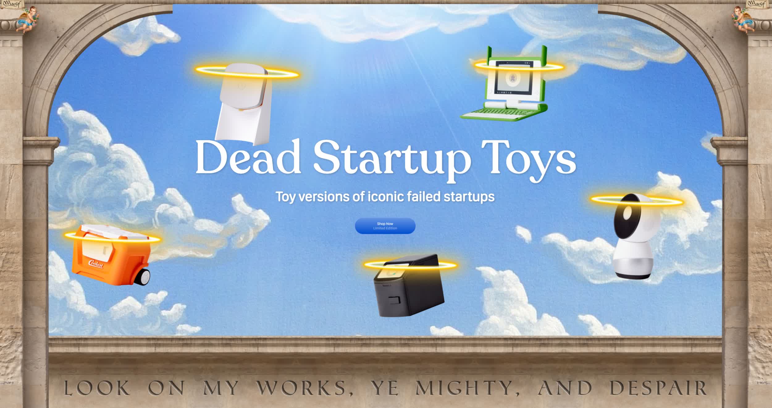 Dead Startup Toys are miniature versions of failed startups