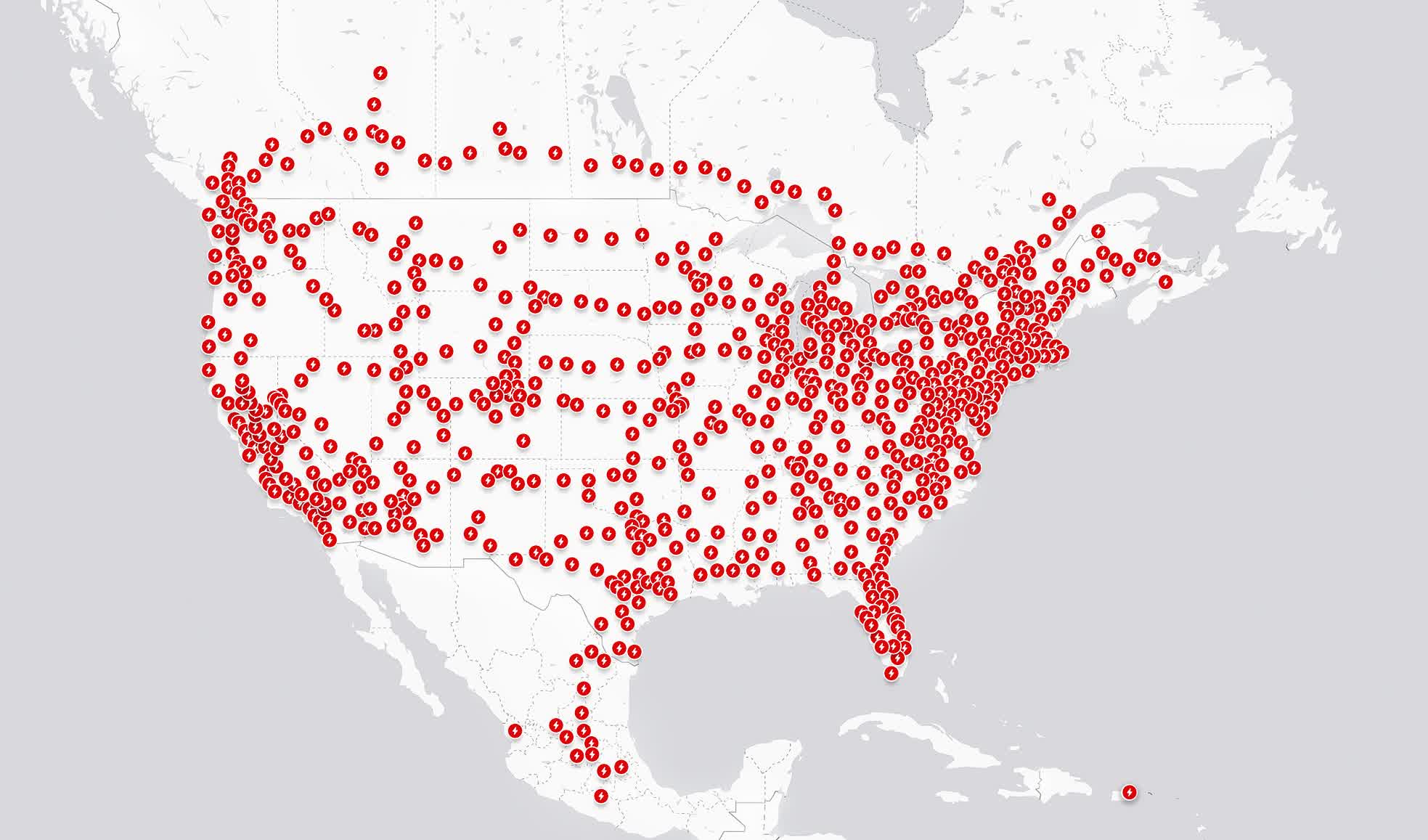 Tesla Supercharger Coming Soon Map Tesla Will Open Superchargers To Other Evs Later This Year | Techspot
